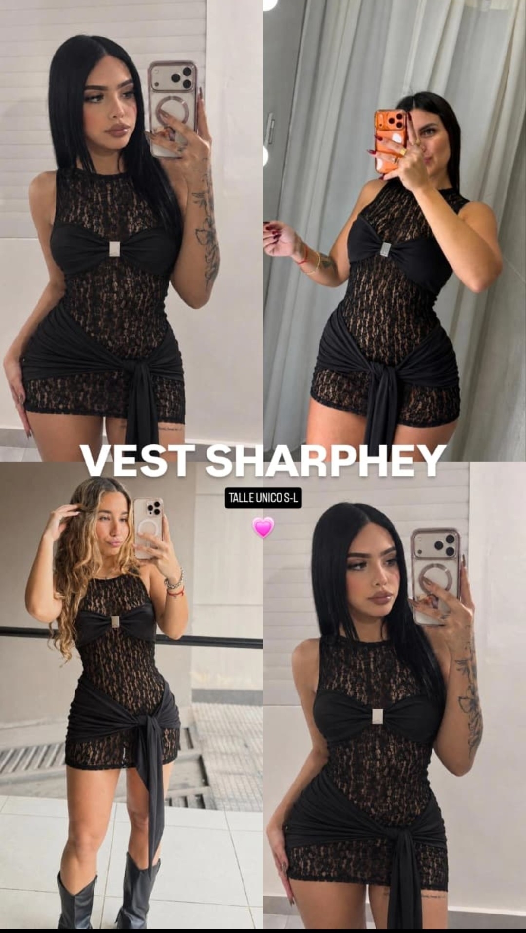 Vestido Encaje Lazo - Imagen 5