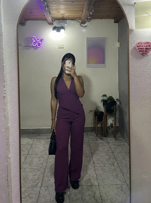 Conjunto Palazo y Top Dama Pantalón