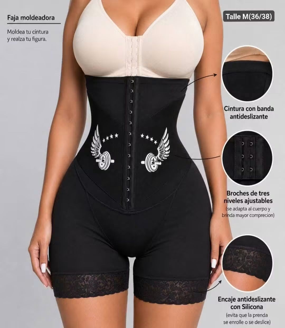 Biker con Faja  Talles M/l/xl/xxl/ Excelente Calidad - Imagen 4