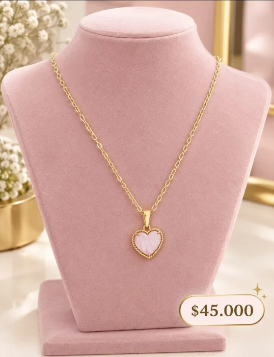 Cadena con Dije Rosa Corazón