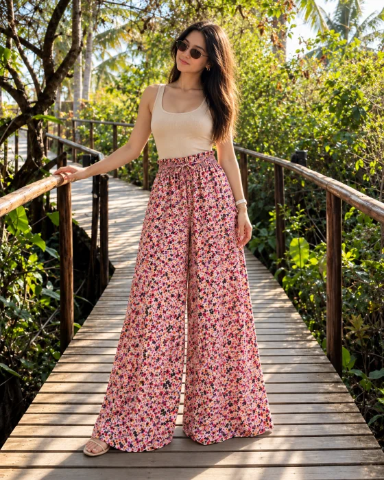 Maxi Palazo Flower