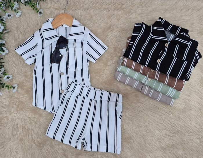 Conjunto  Lian Camisa y Short  Lino con Spandex