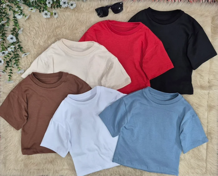 Remera Bebé  Oversize Liso Algodon Peinado