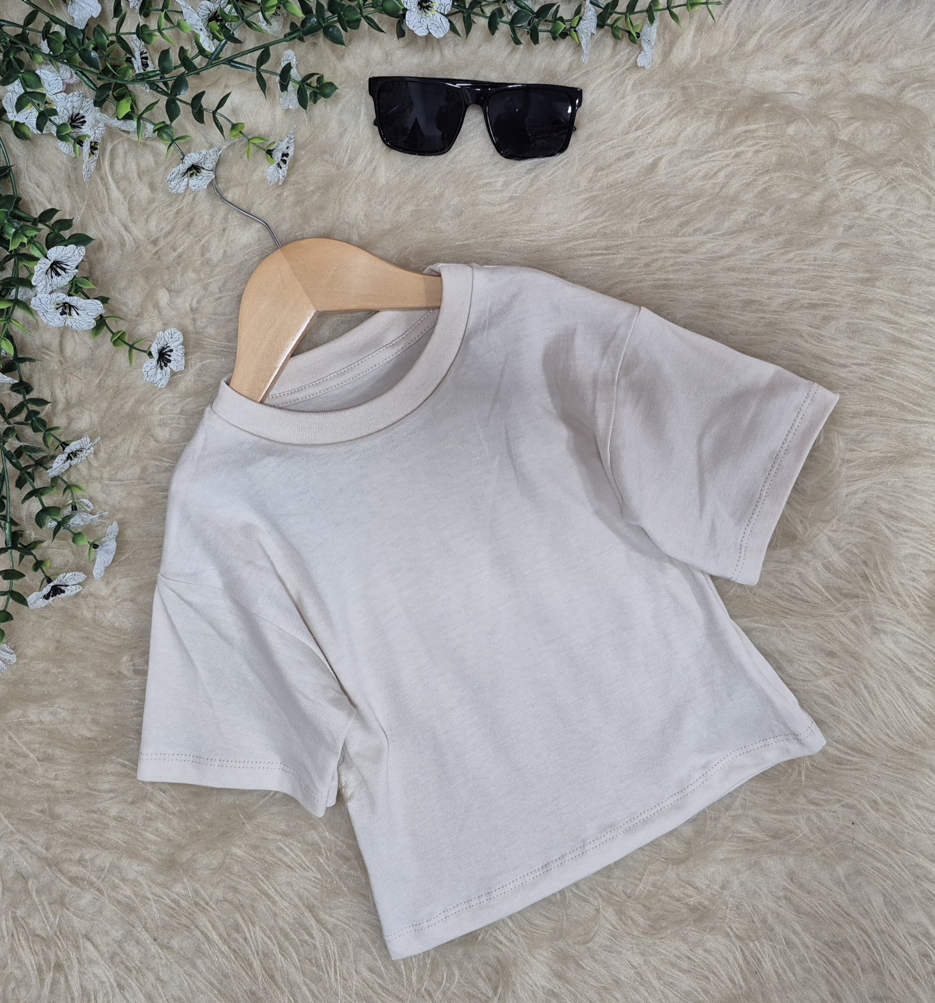 Remera Bebé  Oversize Liso Algodon Peinado - Imagen 3