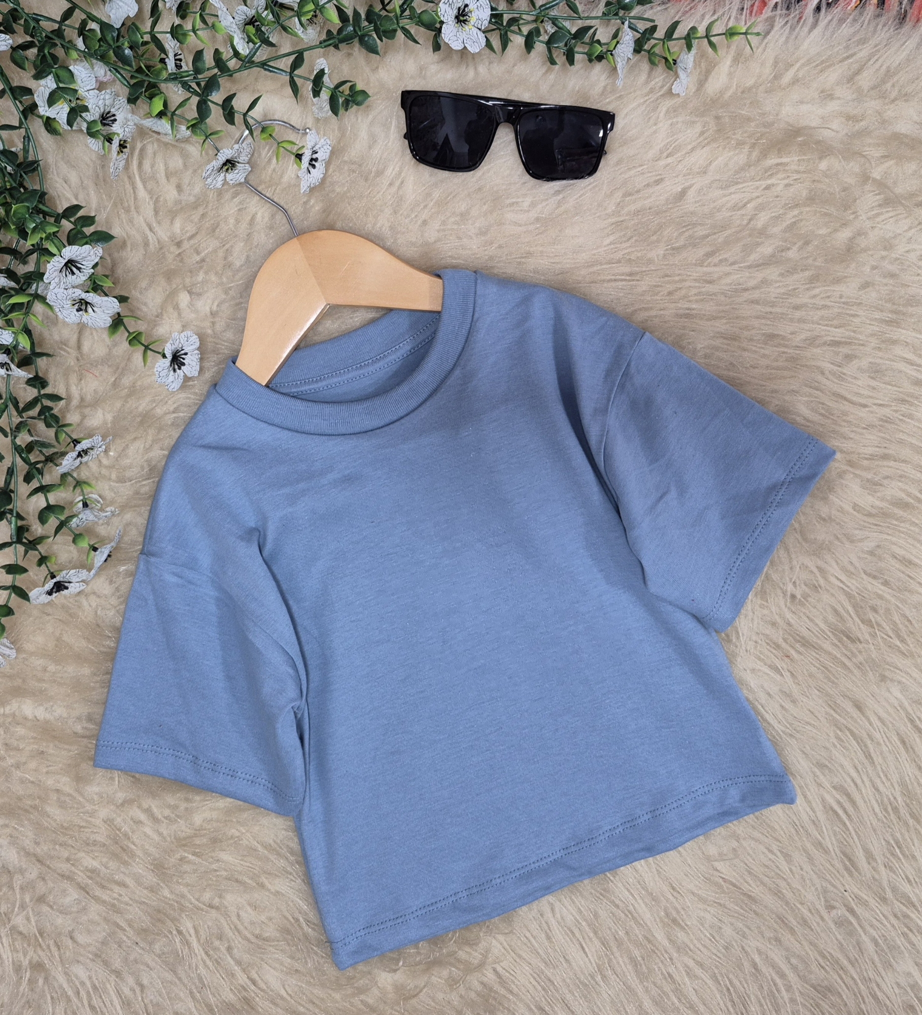 Remera Bebé  Oversize Liso Algodon Peinado - Imagen 6