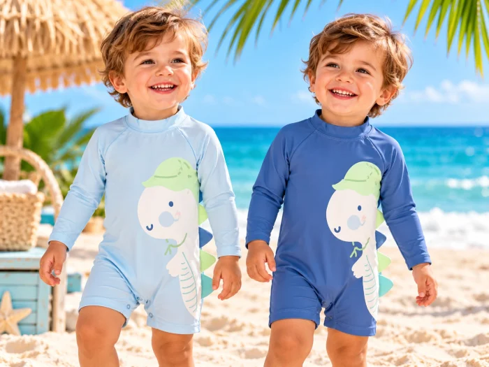 Entero Uv Estampado con Orejas Bebe Naranjo T.(2 al 6)(hasta 3 Años) Art.59230