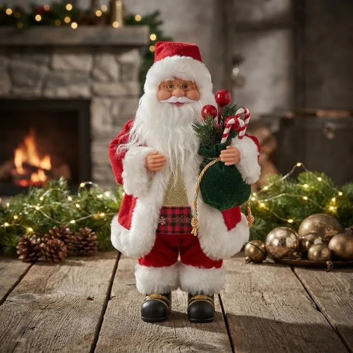 Papa Noel Santa Musical Decoración Navideña