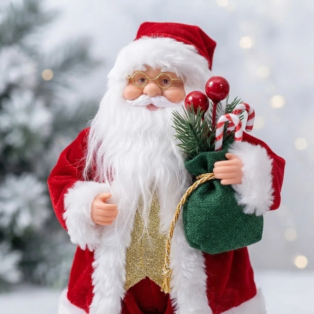 Papa Noel Santa Musical Decoración Navideña - Imagen 2