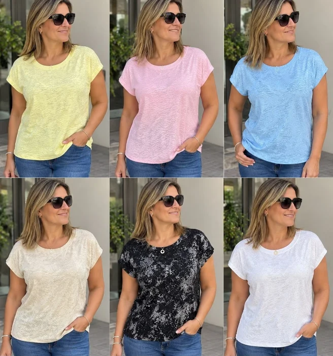 Remera Micromorley con Gliter