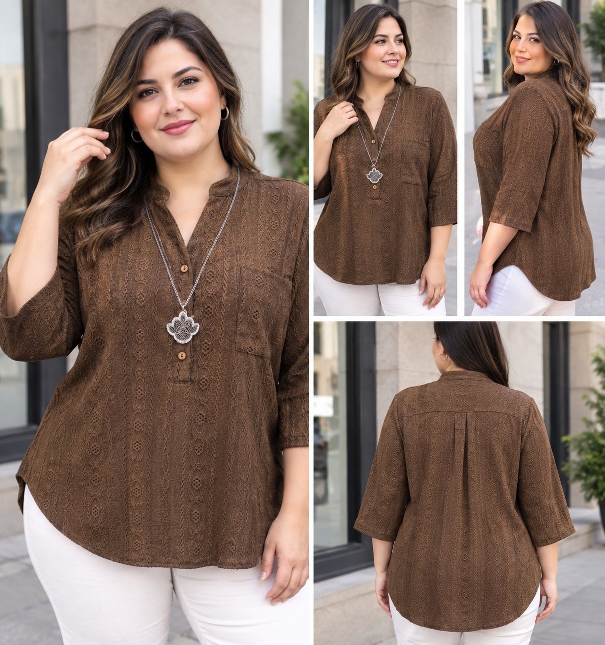 Camisolas Cuello Mao Hawai Broderi - Imagen 2