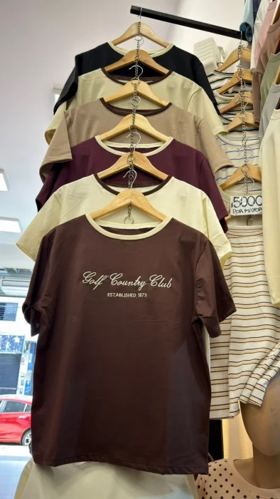 Remeras Combinadas con Bordado