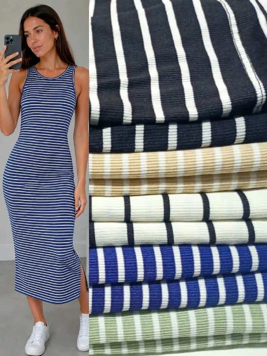 Vestido Largo Rayados