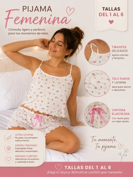 Pijamas para Damas del Tallas 1 al 6