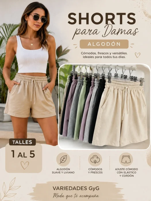 Schores en Algodón para Damas del Tallas 1 al 5