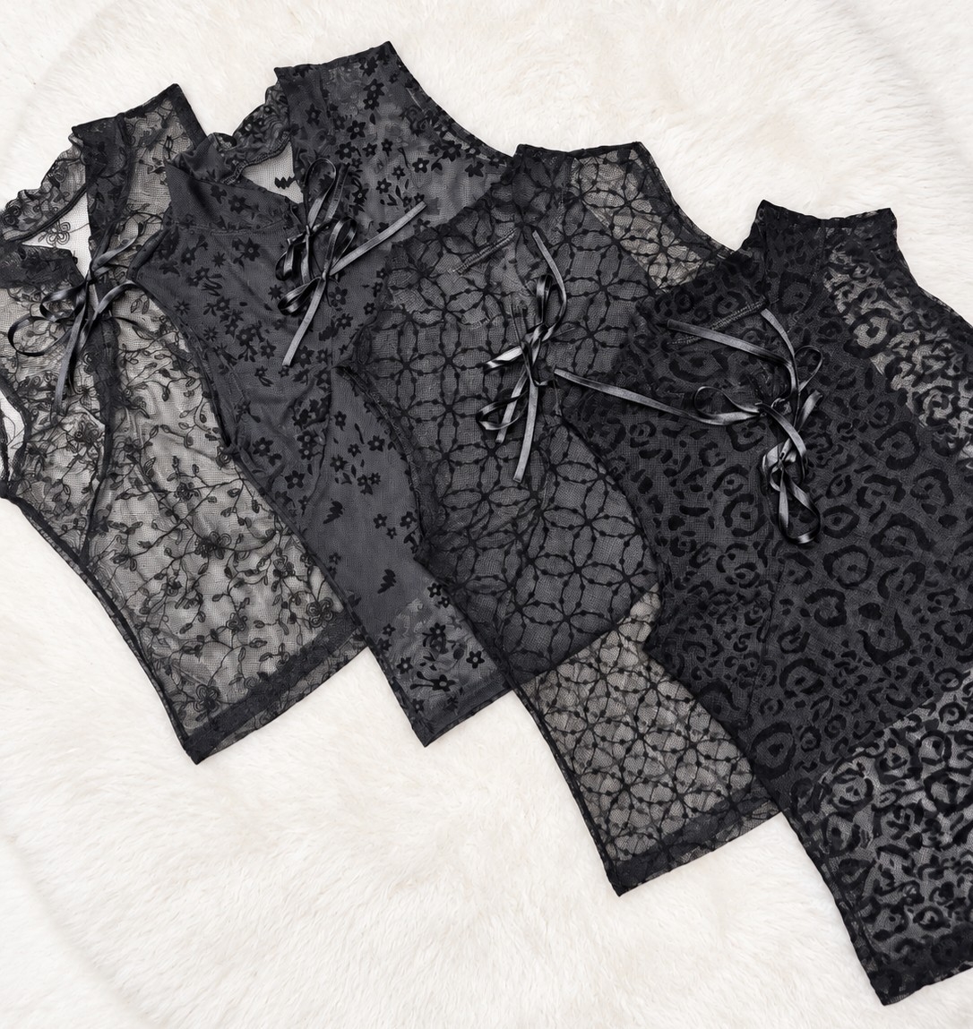 Top Tull Mesh Estilo Japonés - Imagen 3