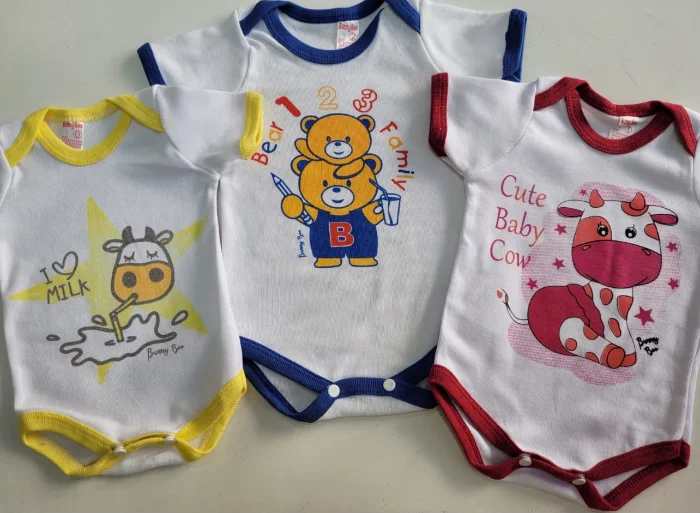 Docena de Bodys para Bebé Manga Corta