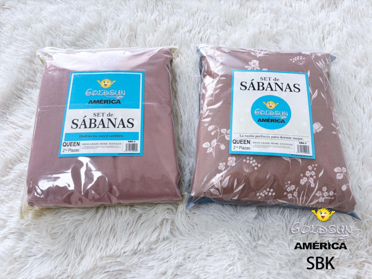 Set X2 Juegos de Sábanas Twin Goldsun América 5000 Hilos | Liso + Estampado - 1.jpeg