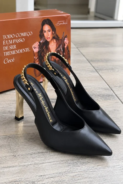 Stiletto Zapato Negro