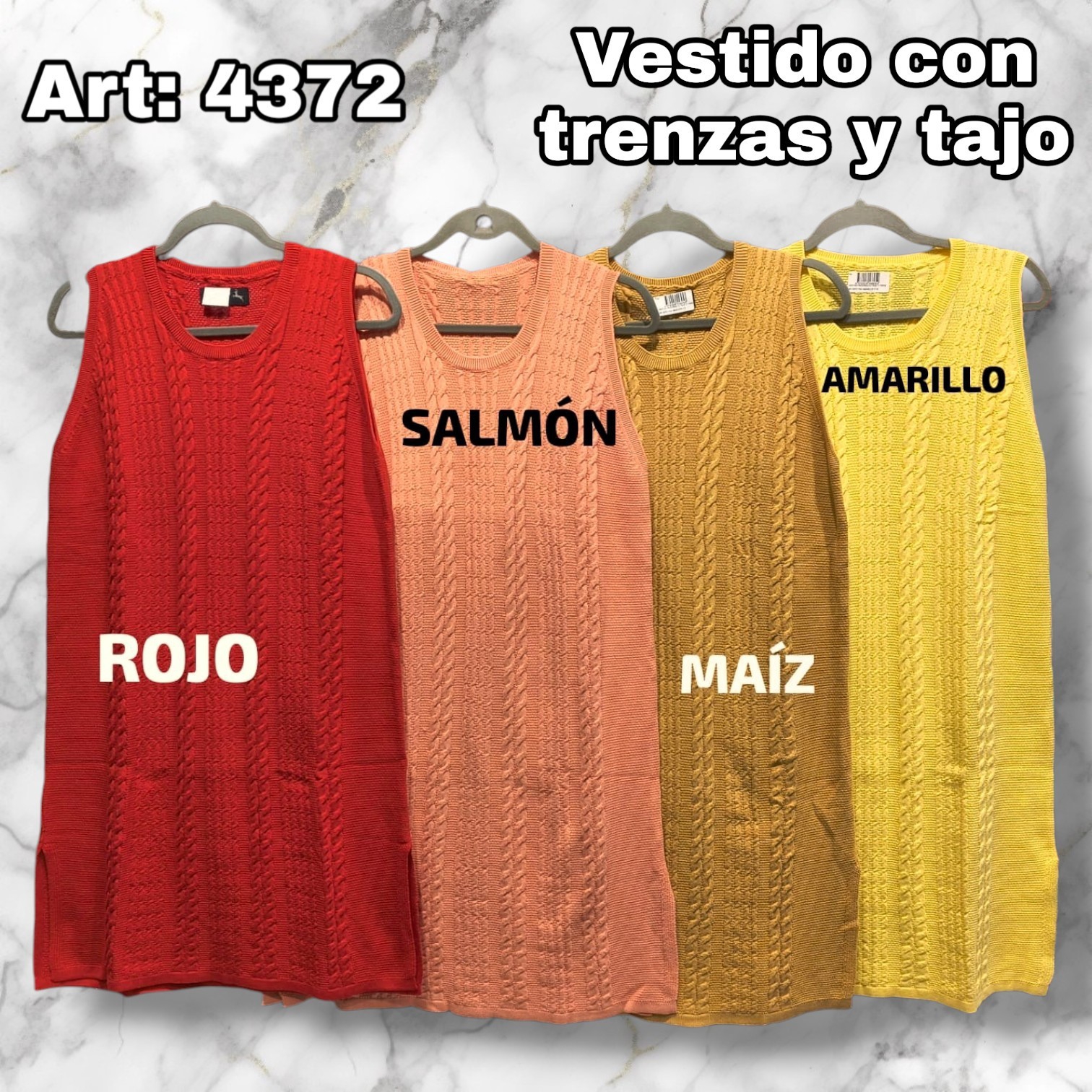 Vestido con Trenzas y Tajo - Imagen 2