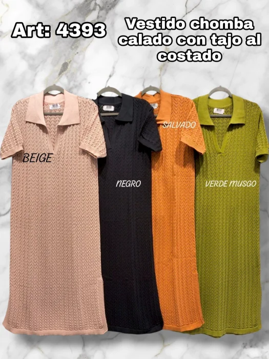 Vestido Largo Chomba Calado