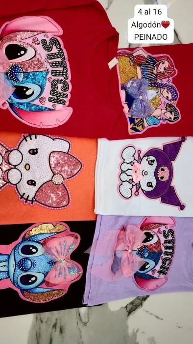 Remeras  con Aplique