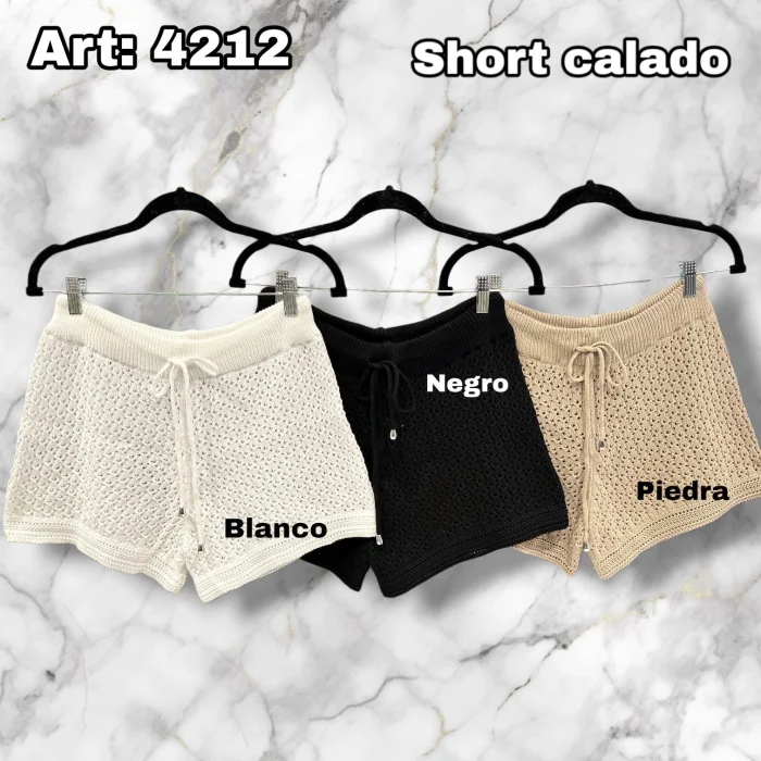Short Calado de Algodón