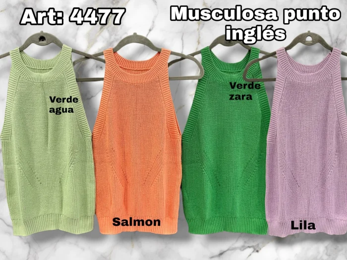 Musculosa Punto Inglés