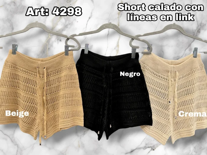 Short Calado de Algodón