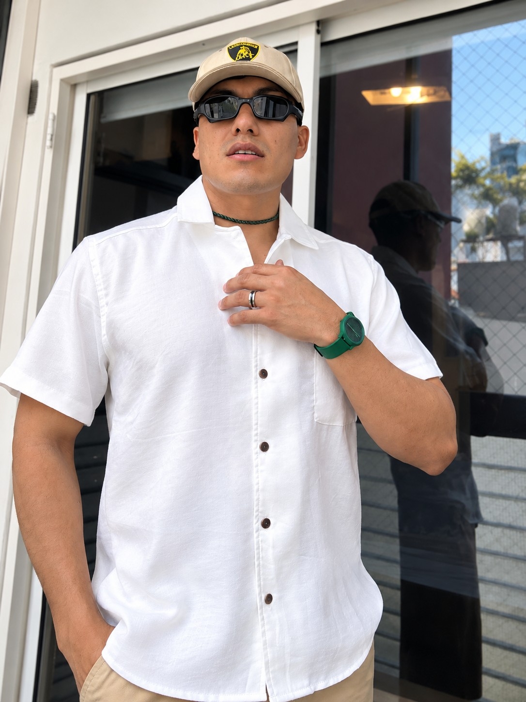 Camisa Lino Cey Cuello Cubano - Imagen 2