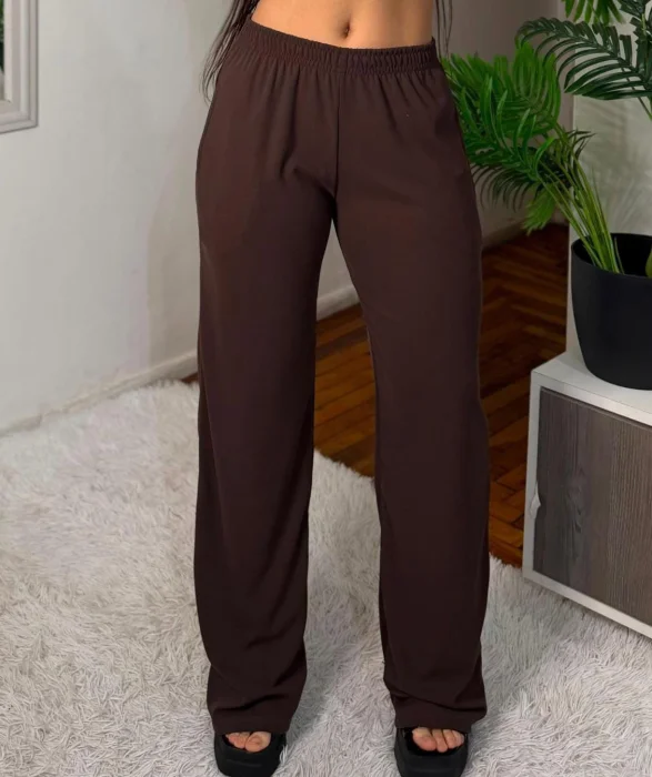 Palazzo Micro Morley Talle Especial Mujer Verano Dama Pantalón Jogging Calza