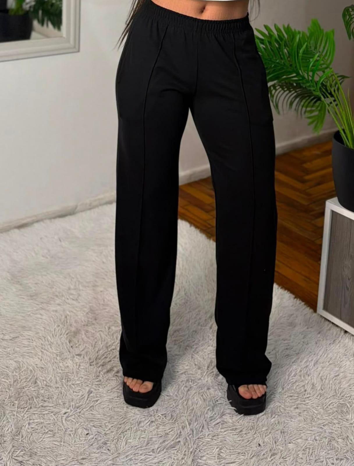 Palazzo Micro Morley Talle Especial Mujer Verano Dama Pantalón Jogging Calza - Imagen 2