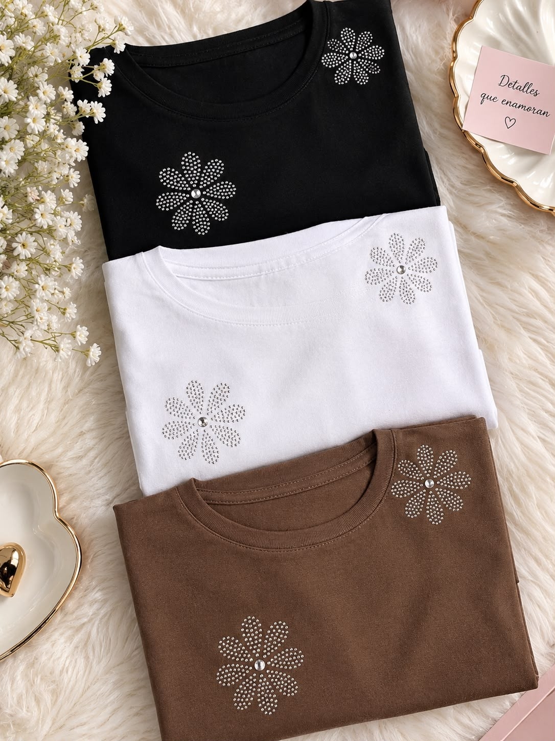 Remera Algodón con Strass - Imagen 2