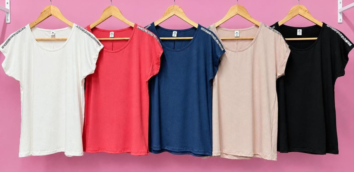 Remera Modal Viscosa Talle Especial Mujer Verano Dama Camisa Camiseta Remeron Top - Imagen 3