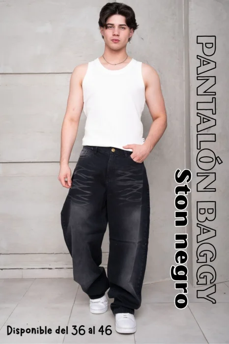 Pantalón Baggy Ston Negro