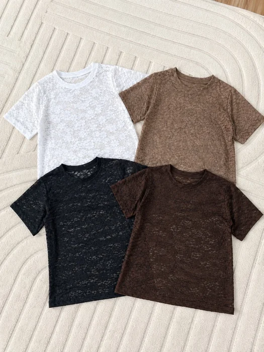 Remeras Basicas de Encaje