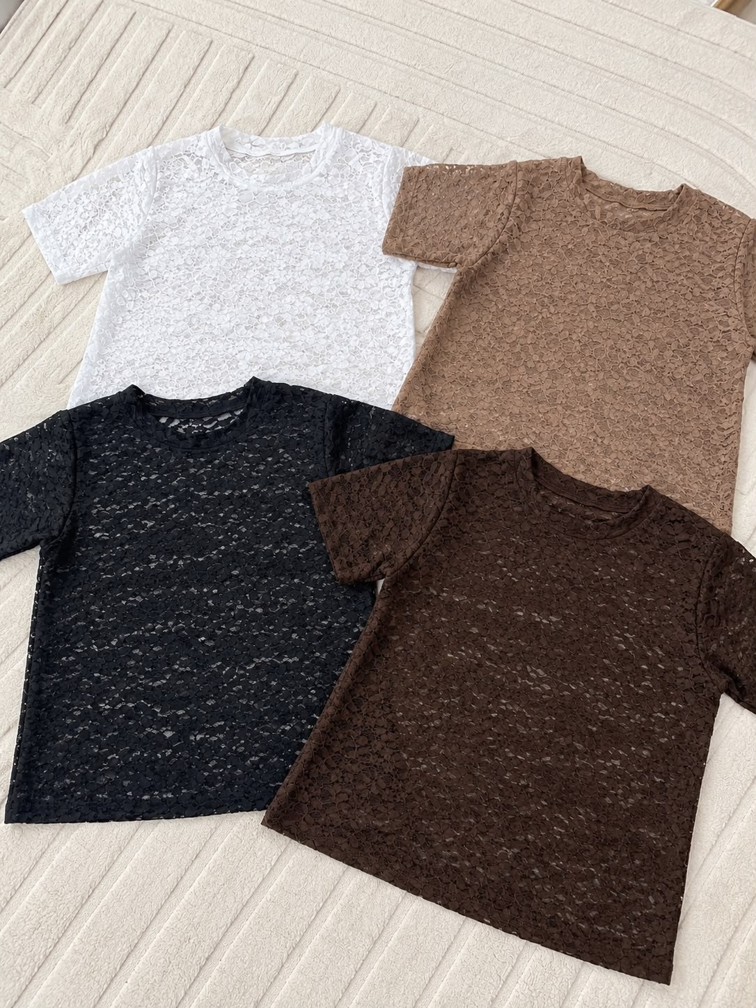 Remeras Basicas de Encaje - Imagen 2