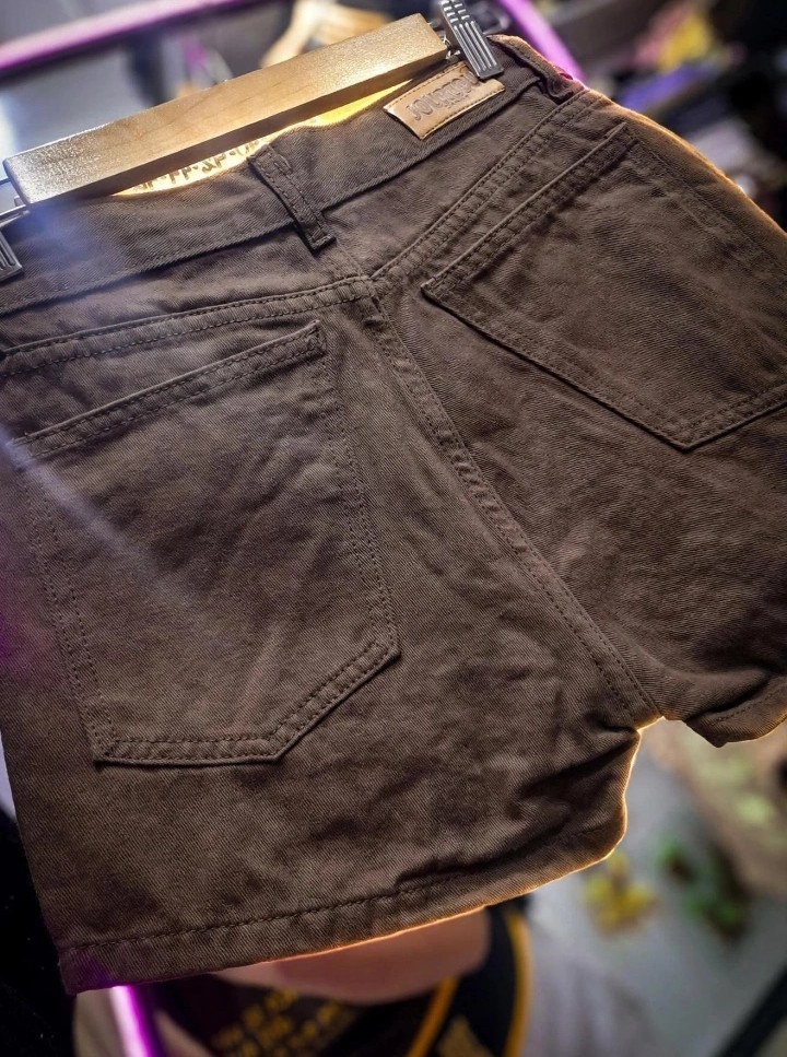 Short Pollera Chocolate para Atar - Imagen 2