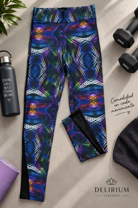 Leggin de Microfibra Lycra Estampada con Tul Lody