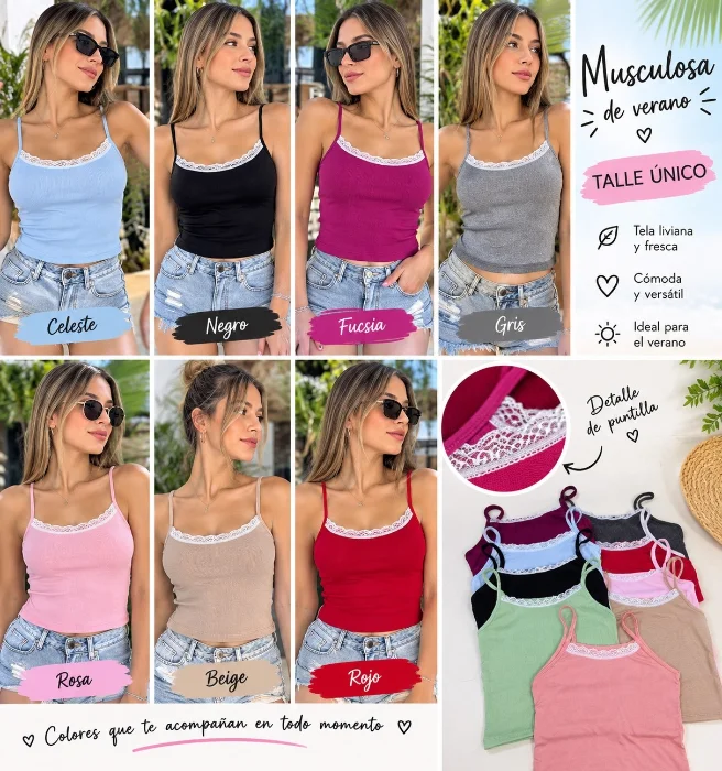 Musculosa Encaje