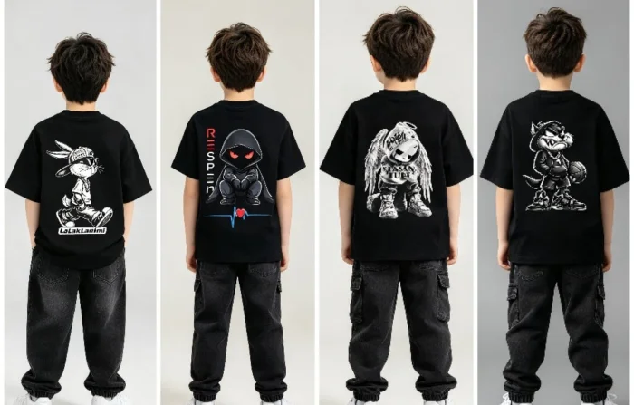 Remeras Oversize para Niños de Algodón Peinado 24.1