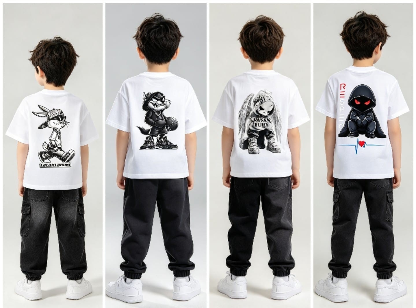 Remeras Oversize para Niños de Algodón Peinado 24.1 - Imagen 2