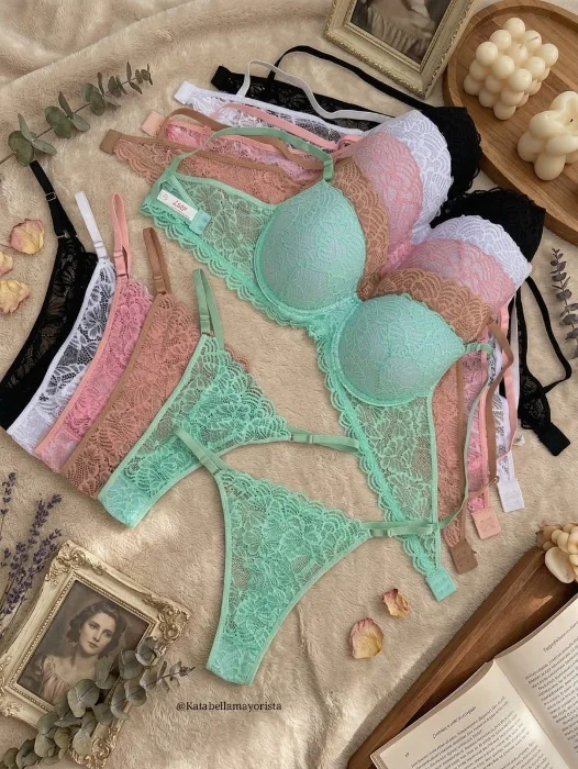 Conjuntos Pasteles Puntilla Pushap