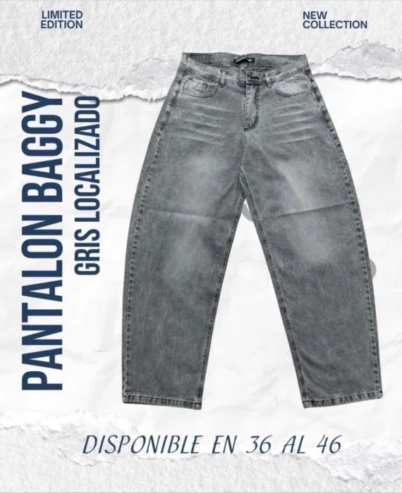 Pantalón Baggy Gris Localizado