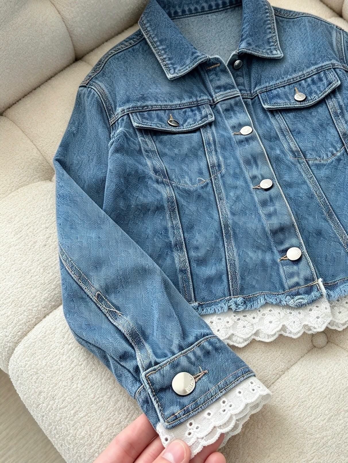 Campera de Jeans Puntilla - Imagen 2