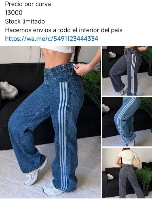Wideleg con Tiras  Más Regulador Ala Cintura