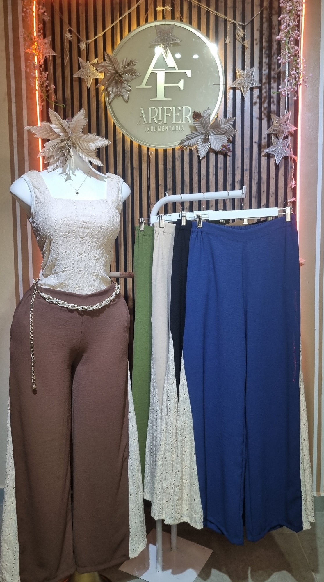 Conjunto Maxipalazzo Convinado + Musculosa Cuello Cuadrado. - Imagen 3