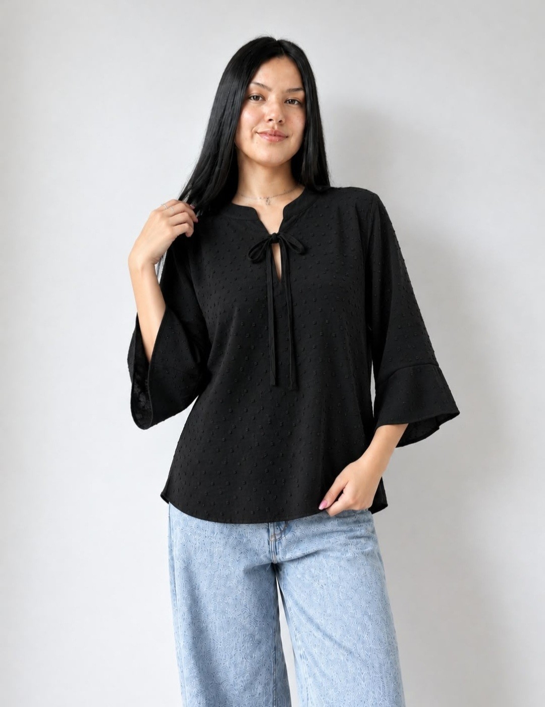 Blusa de Plumeti Algodon del 3 al 8por Pedido y Curva - Imagen 2