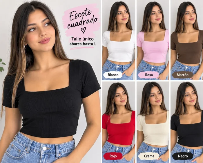 Remera Escote Cuadrado