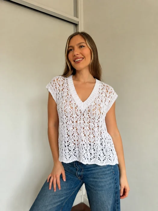 Musculosa Harley de Hilo Algodón / Cuello V