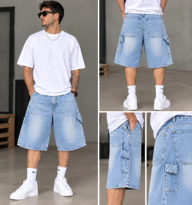 Bermudas Baggy Carpintero Celeste